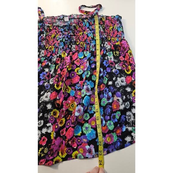 NWOT torrid 4 (4X) floral bright tank top adjustable summer layering casual top - Picture 6 of 7